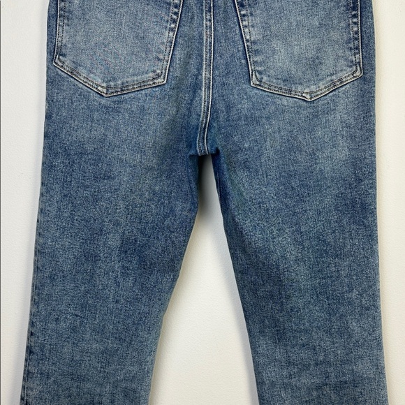 Good American Good Curve Exposed Button High Rise Straight Leg Jean Stretch 6/28 - Picture 13 of 16
